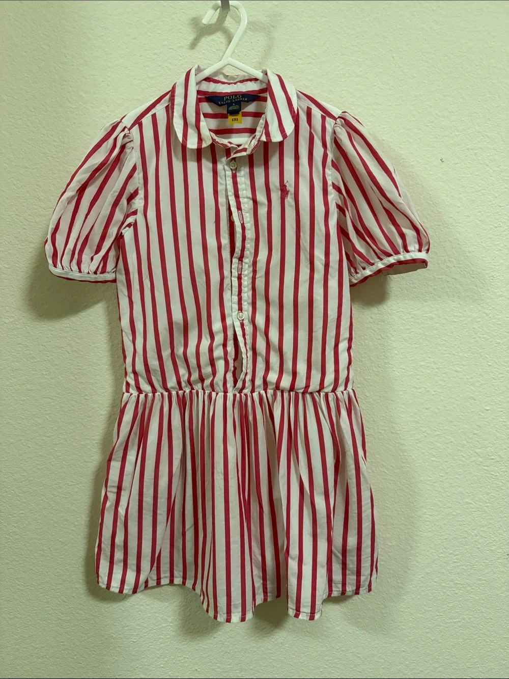 Ralph Lauren White Dress with Red Stripes